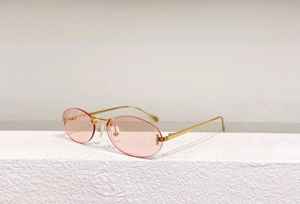 stones oval sunglasses rimless gold pink lens designer sun glasses shades uv400 protection with box, White;black
stones oval sunglasses rimless gold pink lens designer sun glasses shades uv400 protection with box, White;black