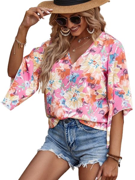 all over floral print bell sleeve blouse l2pp#, White
all over floral print bell sleeve blouse l2pp#, White