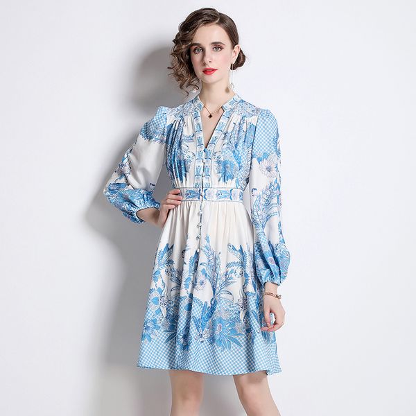 2022 v-neck floral party mini dress woman designer long sleeve runway bow lace up vintage dresses spring autumn women clothes lantern sleeve, Black;gray
2022 v-neck floral party mini dress woman designer long sleeve runway bow lace up vintage dresses spring autumn women clothes lantern sleeve, Black;gray
