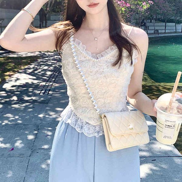 women's tanks & camis jingtian real name system heart ~ exquisite three-dimensional flower apricot pure desire short style with lace su, White
women's tanks & camis jingtian real name system heart ~ exquisite three-dimensional flower apricot pure desire short style with lace su, White