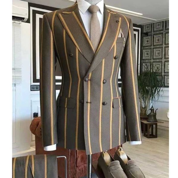 men's suits & blazers wedding men's suit brown double breasted stripe slim fit custom size elegant dress homme gentleman costume 2, White;black
men's suits & blazers wedding men's suit brown double breasted stripe slim fit custom size elegant dress homme gentleman costume 2, White;black
