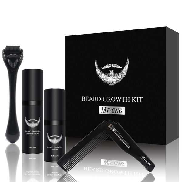 4 pcs/set men beard growth kit hair growth enhancer thicker oil nourishing leave-in conditioner beard grow set with comb rollern
4 pcs/set men beard growth kit hair growth enhancer thicker oil nourishing leave-in conditioner beard grow set with comb rollern