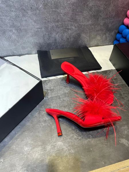 one word square head feather sandals stiletto heels mueller slippers europe and america 2022 spring summer new name warm wind banquet, Black
one word square head feather sandals stiletto heels mueller slippers europe and america 2022 spring summer new name warm wind banquet, Black