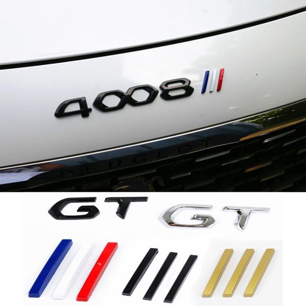 car front hood badge rear tail emblem sticker decals for peugeot gt logo 307 207 3008 308 208 206 407 508 2008 107 5008 301 4008