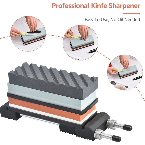 Image of Sharpening tool Stone Set Professional Wet Whetstone Knife Sharpener