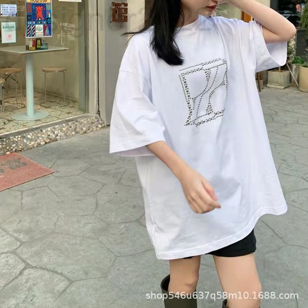 women's t-shirt designer yuanban design spring brand weldone nail bead short sleeve men's and women's couple white round neck
women's t-shirt designer yuanban design spring brand weldone nail bead short sleeve men's and women's couple white round neck