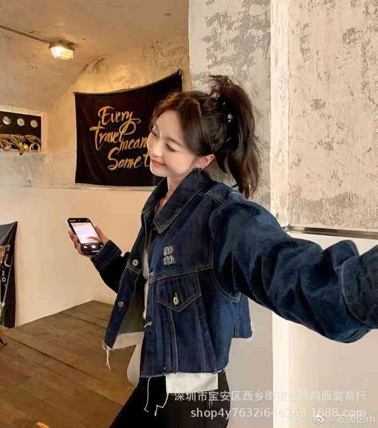 women's jackets nanyou miu home color contrast stitching rough edged letters denim jacket aging girl style jacket o7be, Black;brown
women's jackets nanyou miu home color contrast stitching rough edged letters denim jacket aging girl style jacket o7be, Black;brown