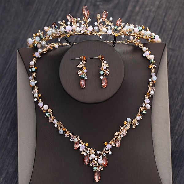 baroque vintage gold crystal beads bridal jewelry sets rhinestones diadem crowns necklaces earrings set wedding hair accessories 220805, Slivery;golden
baroque vintage gold crystal beads bridal jewelry sets rhinestones diadem crowns necklaces earrings set wedding hair accessories 220805, Slivery;golden