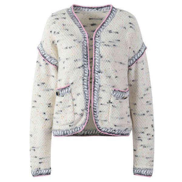 women's knits tees round neck tweed button decorative knitted jacket women's clothing autumn and winter style fashion loose to wea, White
women's knits tees round neck tweed button decorative knitted jacket women's clothing autumn and winter style fashion loose to wea, White