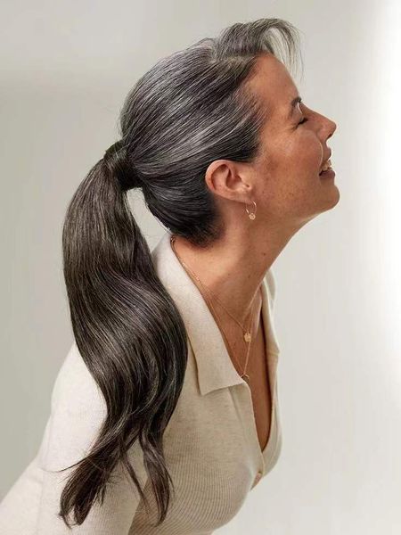 neutral-toned salt and pepper ponytails clip in wavy straight off black base with light gray strands 20" wraps dark grey ponytails hair
neutral-toned salt and pepper ponytails clip in wavy straight off black base with light gray strands 20" wraps dark grey ponytails hair