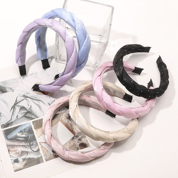 fashion women sponge headband fresh candy color hairband bright yarn diamond headwear summer turban hair accessories, Silver
fashion women sponge headband fresh candy color hairband bright yarn diamond headwear summer turban hair accessories, Silver