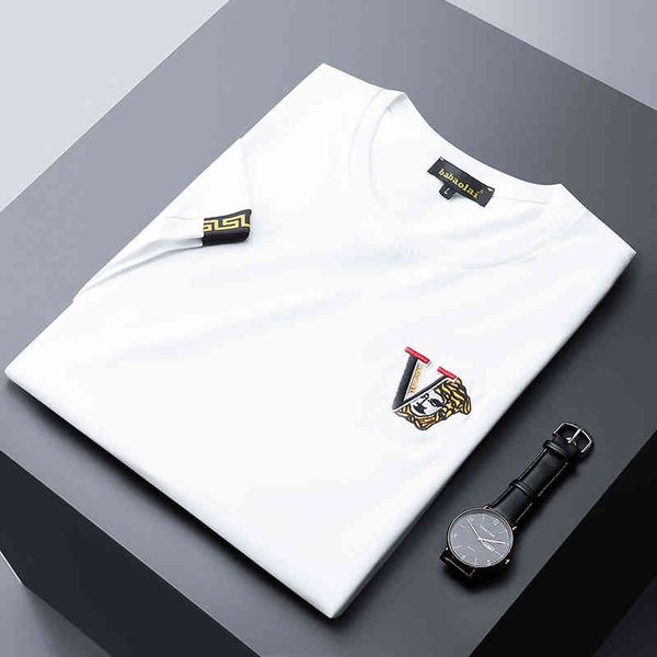 men's t-shirts short sleeve t-shirt men's summer thin bottomed shirt fashion embroidery tide brand solid color mercerized cotton m, White;black
men's t-shirts short sleeve t-shirt men's summer thin bottomed shirt fashion embroidery tide brand solid color mercerized cotton m, White;black