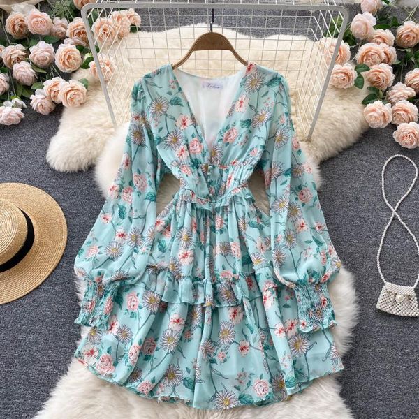 casual dresses spring women floral print chiffon dress v-neck long sleeve elastic waist a-line mini party french elegant beach, Black;gray
casual dresses spring women floral print chiffon dress v-neck long sleeve elastic waist a-line mini party french elegant beach, Black;gray