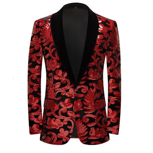men's suits & blazers high-end chinese safflower velvet sequin suit coat wedding banquet single western, White;black
men's suits & blazers high-end chinese safflower velvet sequin suit coat wedding banquet single western, White;black
