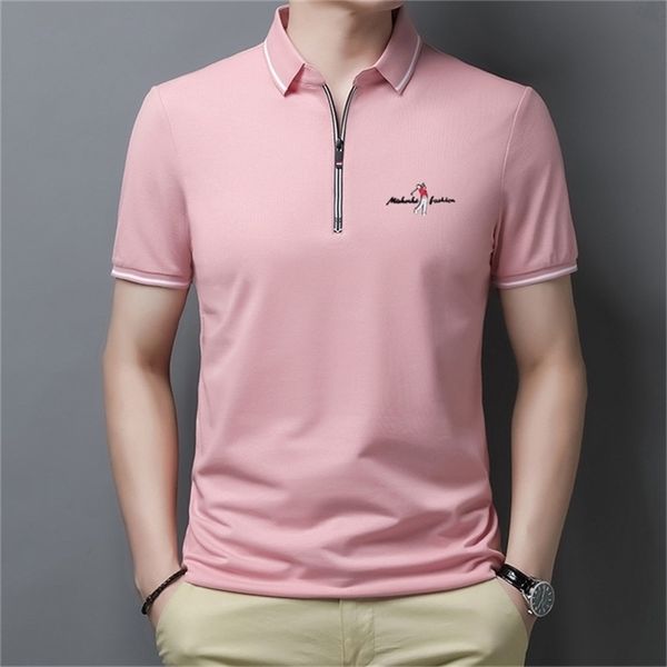 golf polo shirts for men summer short sleeve zipper lapel casual slim trend good quality tees hommes clothing d220615, White;black
golf polo shirts for men summer short sleeve zipper lapel casual slim trend good quality tees hommes clothing d220615, White;black
