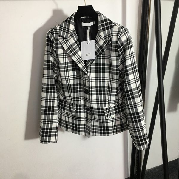 vintage plaid womens blazer long sleeve fashion blazer coats autumn spring formal suit, White;black
vintage plaid womens blazer long sleeve fashion blazer coats autumn spring formal suit, White;black