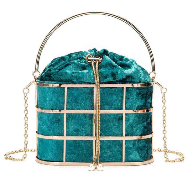 nxy evening bags velvet metal cage clutch for women purses and handbags luxury chain bucket bridal wedding party new 220506
nxy evening bags velvet metal cage clutch for women purses and handbags luxury chain bucket bridal wedding party new 220506