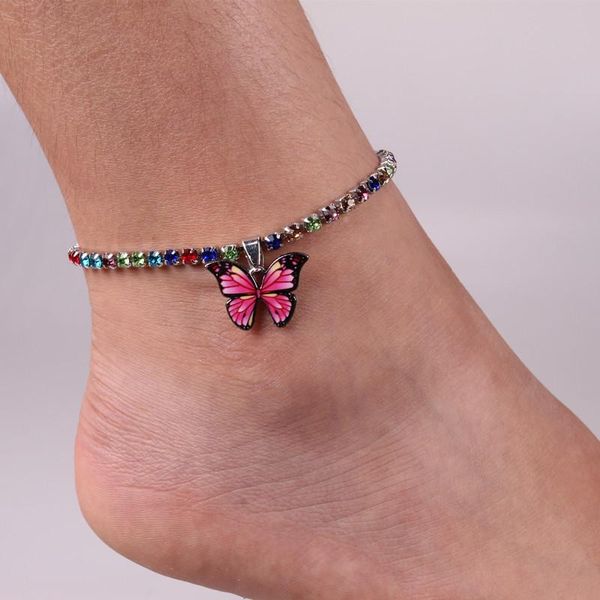 bling 18k gold silver plated crystal chain butterfly pendent anklet bracelet for women summer beach foot chain hand bracelets jewelry gift f, Red;blue
bling 18k gold silver plated crystal chain butterfly pendent anklet bracelet for women summer beach foot chain hand bracelets jewelry gift f, Red;blue