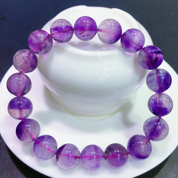 11mm natural purple super seven 7 bracelet crystal purple rare colorful rutilated quartz clear round beads men women aaaaaa, Silver
11mm natural purple super seven 7 bracelet crystal purple rare colorful rutilated quartz clear round beads men women aaaaaa, Silver