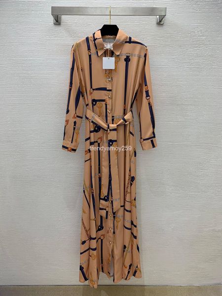 casual dresses fashion gold key belt chain printing buckle placket large swing skirt spare, Black;gray
casual dresses fashion gold key belt chain printing buckle placket large swing skirt spare, Black;gray