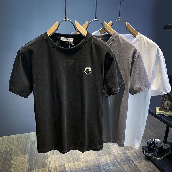 men's t-shirts summer short sleeve tees male clothing simple embroidery cotton casual solid color street top, White;black
men's t-shirts summer short sleeve tees male clothing simple embroidery cotton casual solid color street top, White;black