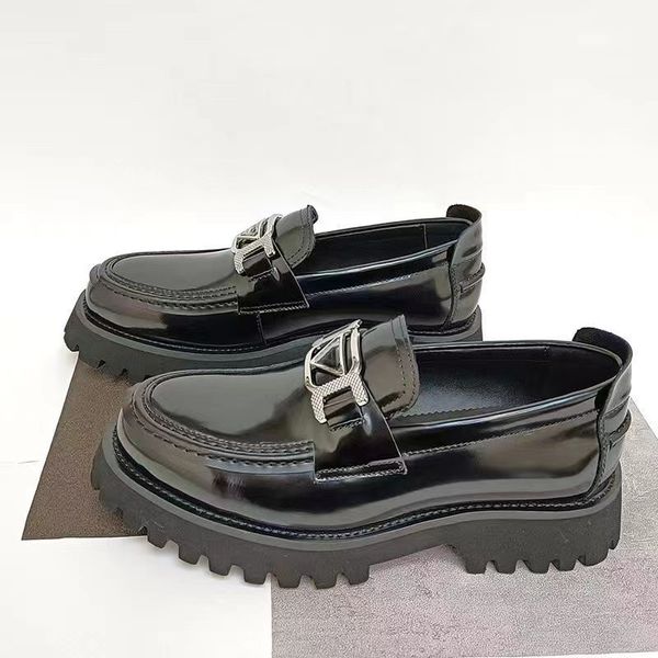 men dress shoes flat casual low-wedding party design business formal loafer social chunky with original box, Black
men dress shoes flat casual low-wedding party design business formal loafer social chunky with original box, Black