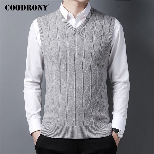 coodrony brand sweater men autumn winter soft warm vest men clothes new arrivals casual vneck sleeveless pull homme c1166 201125, White;black
coodrony brand sweater men autumn winter soft warm vest men clothes new arrivals casual vneck sleeveless pull homme c1166 201125, White;black