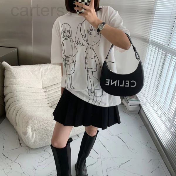 women's t-shirt designer nanyou 2022 summer new embroidery chihiro t-shirt portrait loose short sleeve men and women lovers leisure lar, White
women's t-shirt designer nanyou 2022 summer new embroidery chihiro t-shirt portrait loose short sleeve men and women lovers leisure lar, White