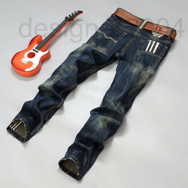 men's jeans designer trendy big brand jeans men's slim straight elastic youth long pants three bar leaf grass 5136, Blue
men's jeans designer trendy big brand jeans men's slim straight elastic youth long pants three bar leaf grass 5136, Blue
