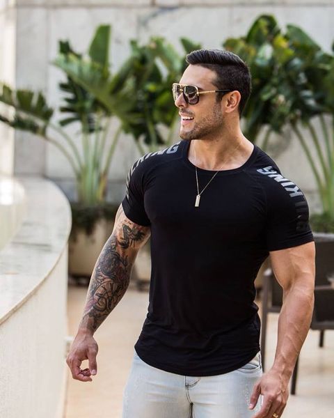 outdoor t-shirts workout clothes coach sports t-shirt muscle tights mens high elastic training clothes short-sleeved men, Gray;blue
outdoor t-shirts workout clothes coach sports t-shirt muscle tights mens high elastic training clothes short-sleeved men, Gray;blue