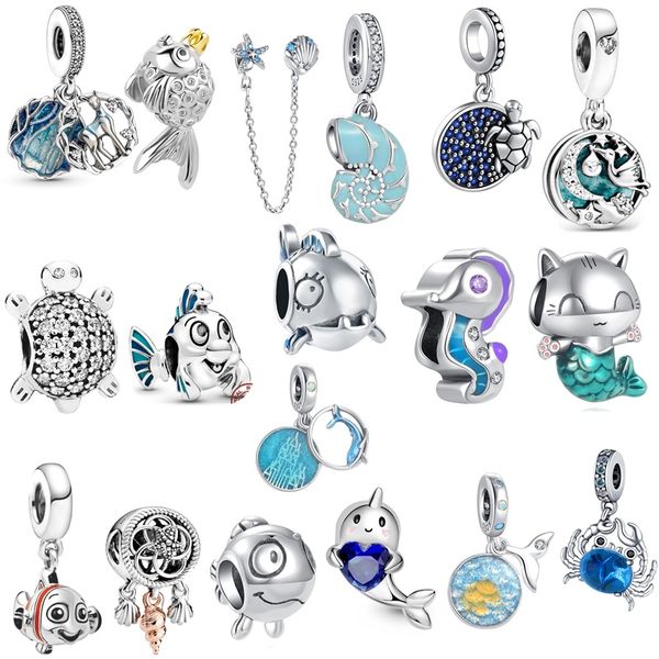 new s925 sterling silver charm blue loose beads beaded ocean collection women's fashion original fit pandora bracelet pendant diy luxur, Bronze;silver
new s925 sterling silver charm blue loose beads beaded ocean collection women's fashion original fit pandora bracelet pendant diy luxur, Bronze;silver