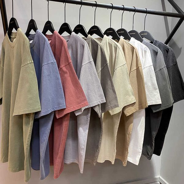 men's t-shirts basic 250g wash water old dyed white oversize short sleeve t-shirt, White;black
men's t-shirts basic 250g wash water old dyed white oversize short sleeve t-shirt, White;black
