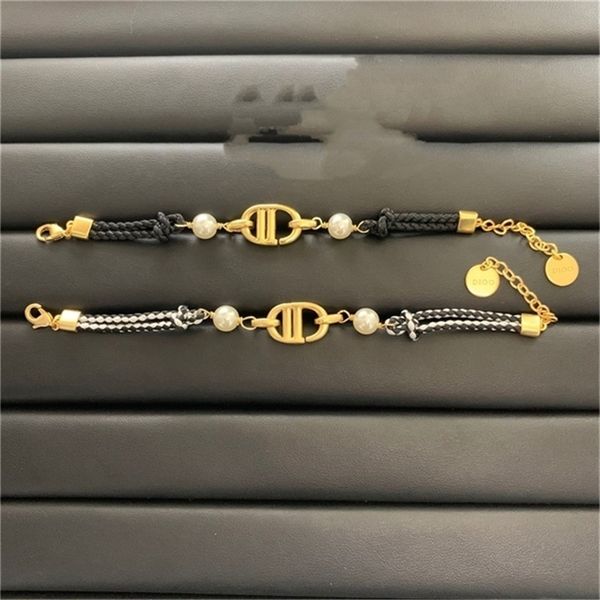 2022 fashion 20% off designer jewelry d family new letter pearl straw rope personalized bracelet fashion trend net red same bracelet, Black
2022 fashion 20% off designer jewelry d family new letter pearl straw rope personalized bracelet fashion trend net red same bracelet, Black