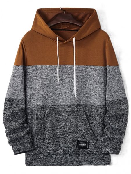 men cut and sew patch detail drawstring hoodie 342q#, Black
men cut and sew patch detail drawstring hoodie 342q#, Black