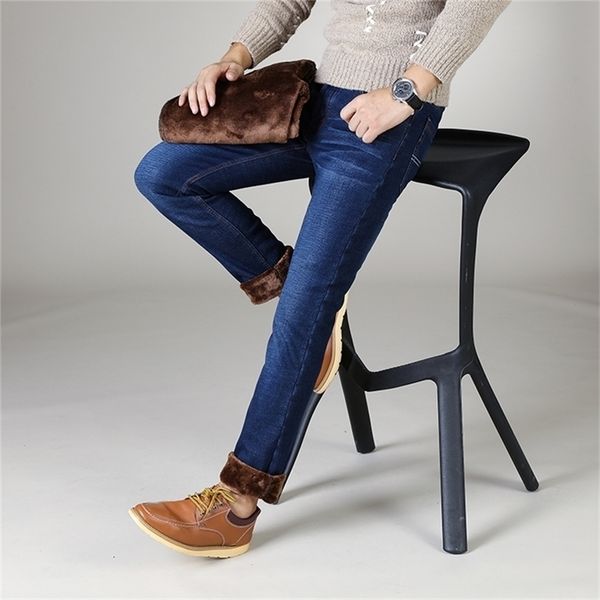 winter men's plus fleece warm jeans classic thick denim stretch slim fit black jeans casual boutique business blue plus trousers 210318
winter men's plus fleece warm jeans classic thick denim stretch slim fit black jeans casual boutique business blue plus trousers 210318