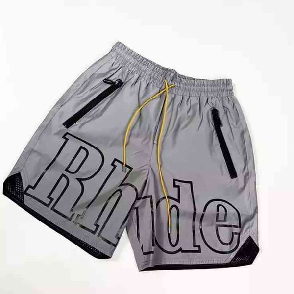 brand shorts summer sports zipper pocket breathable rhude mens set training beach pants elastic waist u76e, White;black
brand shorts summer sports zipper pocket breathable rhude mens set training beach pants elastic waist u76e, White;black