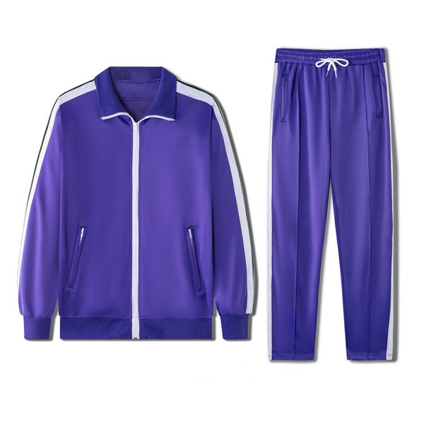 new jacket set sportswear couples lapel shirt jogging wear webbing reflective design suit purple, Black;blue
new jacket set sportswear couples lapel shirt jogging wear webbing reflective design suit purple, Black;blue
