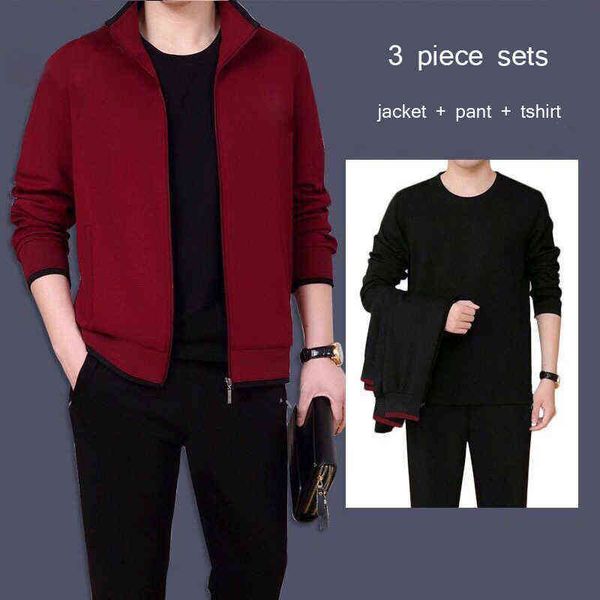 tracksuit men 3 piece sets jacket + trouser + tshirt spring autumn winter 3 season sportwear casual business suit g1217, Gray
tracksuit men 3 piece sets jacket + trouser + tshirt spring autumn winter 3 season sportwear casual business suit g1217, Gray