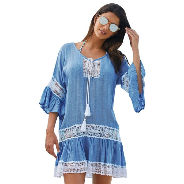 women's swimwear bamboo summer pareo beach cover up women swimsuit kaftan dress tunic white beachwear #q382, White;black
women's swimwear bamboo summer pareo beach cover up women swimsuit kaftan dress tunic white beachwear #q382, White;black