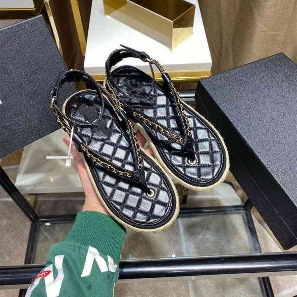 slippers small fragrance metal chain herringbone toe and foot flat sandals women's woven hemp rope beach, Black
slippers small fragrance metal chain herringbone toe and foot flat sandals women's woven hemp rope beach, Black