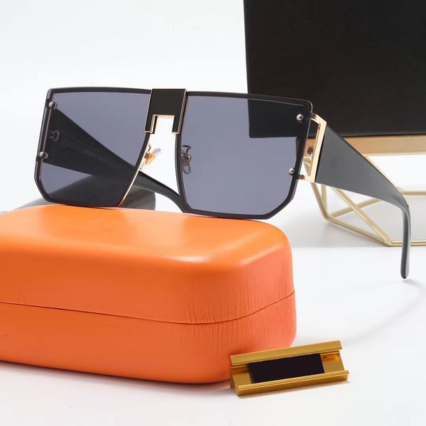 new men sunglasses fashion brand big metal frame luxury letter design for woman 7 color quality, White;black
new men sunglasses fashion brand big metal frame luxury letter design for woman 7 color quality, White;black