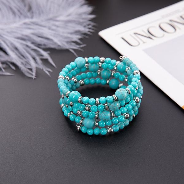 bangle fashion turquoise wrap bracelets for women with natural bule seed bead stone bangles charms ethnic multilayer jewelry, Black
bangle fashion turquoise wrap bracelets for women with natural bule seed bead stone bangles charms ethnic multilayer jewelry, Black