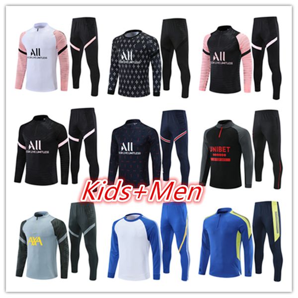 kids + men adults football tracksuit soccer training suit set jacket 2021 2022 elliott mohamed kit survetement foot chandal tuta jogging lon, Black
kids + men adults football tracksuit soccer training suit set jacket 2021 2022 elliott mohamed kit survetement foot chandal tuta jogging lon, Black