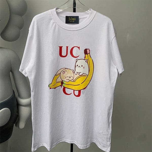 71% off 2022 trendy men's and clothing jiuskoli summer new loose women's short sleeved t-shirt printed cat banana lovers, White
71% off 2022 trendy men's and clothing jiuskoli summer new loose women's short sleeved t-shirt printed cat banana lovers, White