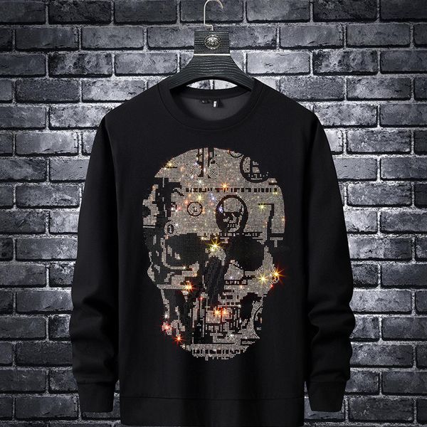 men's hoodies & sweatshirts designer new spring and autumn men's drill long sleeve sweater trend youth t-shirt slim bottomed shirt, Black
men's hoodies & sweatshirts designer new spring and autumn men's drill long sleeve sweater trend youth t-shirt slim bottomed shirt, Black