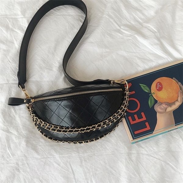 elegant diamond lattice pu leather chain waist bags for women black waist packs female fanny pack wide belt strap crossbody bag 220513
elegant diamond lattice pu leather chain waist bags for women black waist packs female fanny pack wide belt strap crossbody bag 220513