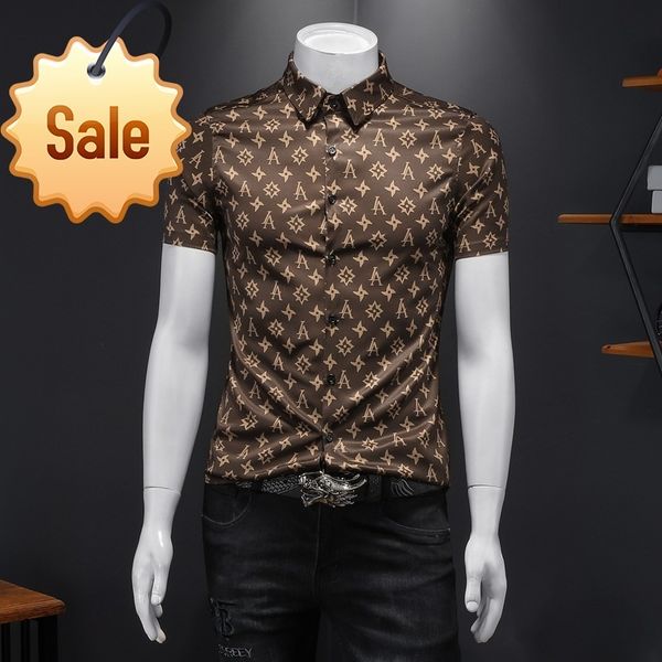 trendshort summer mercerized slim fashion half sleeve shirt casual men, White;black 
trendshort summer mercerized slim fashion half sleeve shirt casual men, White;black