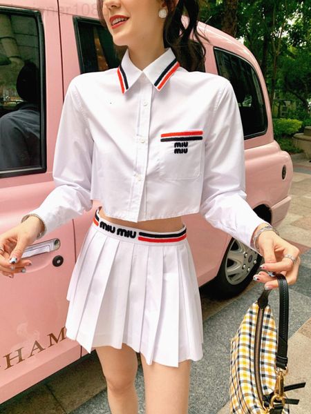 two piece dress designer 22 spring and summer new towel cotton letter spell stripe college style pleated skirt shirt suit youth vitality 840, White
two piece dress designer 22 spring and summer new towel cotton letter spell stripe college style pleated skirt shirt suit youth vitality 840, White