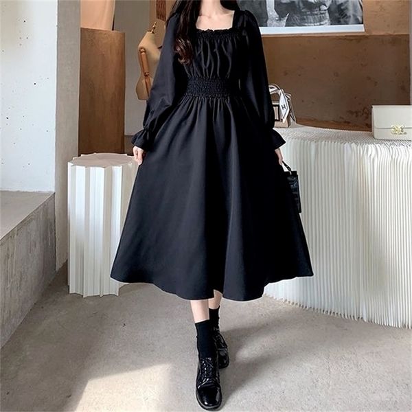 qweek vintage black dress women french elegant square collar long sleeve midi dress autumn ladies retro clothes chic korean 220316, Black;gray
qweek vintage black dress women french elegant square collar long sleeve midi dress autumn ladies retro clothes chic korean 220316, Black;gray