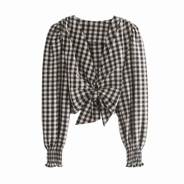 new women vintage v neck plaid print short smock shirts ladies puff sleeve bow blouses side zipper roupas femininas ls6910 201201, White
new women vintage v neck plaid print short smock shirts ladies puff sleeve bow blouses side zipper roupas femininas ls6910 201201, White